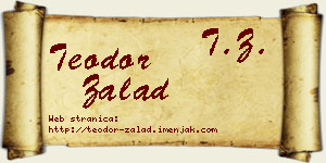 Teodor Zalad vizit kartica